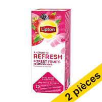 Offre : 2x Lipton FGS Thé noir Fruits des bois (6 x 25 pièces)