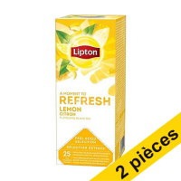 Offre : 2x Lipton FGS thé noir citron (6 x 25 pièces)