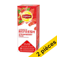 Offre : 2x Lipton FGS thé noir fraise (6 x 25 pièces)