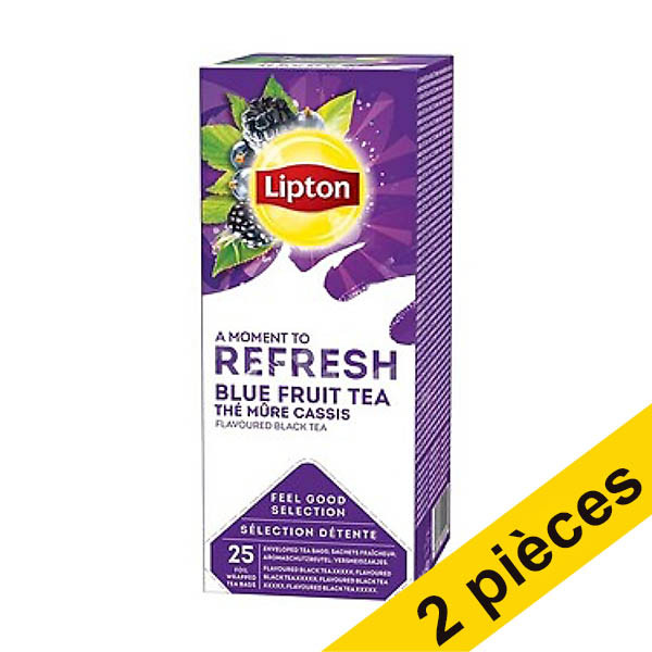 Offre : 2x Lipton FGS thé noir myrtille et mûre (6 x 25 pièces) 423445 - 1