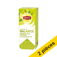 Offre : 2x Lipton FGS thé vert agrumes (6 x 25 pièces)