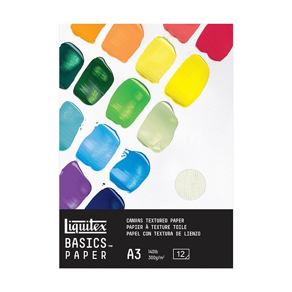 Liquitex papier pour peinture acrylique A3 300 g/m² (12 feuilles) 4602005 409997 - 1