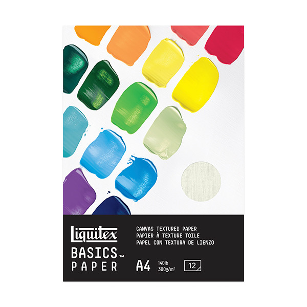 Liquitex papier pour peinture acrylique A4 300 g/m² (12 feuilles) 4602004 409996 - 1