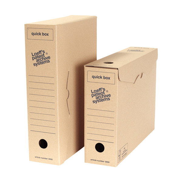Loeff's Quick Box boîte d'archives A4 83 x 335 x 241 mm (50 pièces) 7770401 204470 - 1