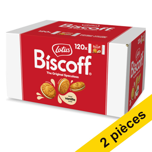 Lotus Offre : 2x Lotus Biscoff speculoos fourrés crème vanille (120 pièces)  404393 - 1