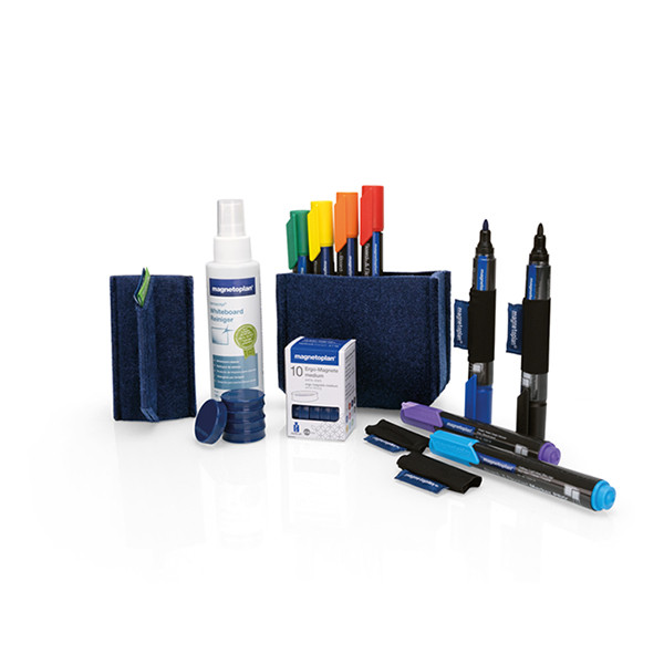 Magnetoplan kit de démarrage pour tableau blanc - bleu 1230914 423360 - 1