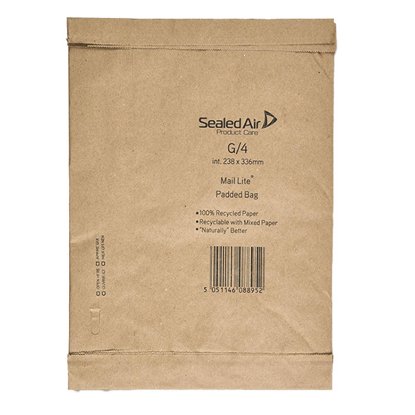 Mail Lite enveloppe matelassée 238 x 336 mm - autocollant (50 pièces) - marron A12051 209409 - 1