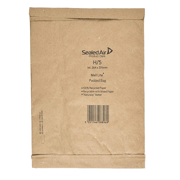 Mail Lite enveloppe matelassée 264 x 374 mm - autocollant (50 pièces) - marron A12056 209412 - 1