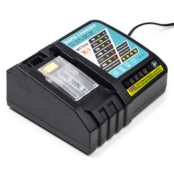 Makita chargeur DC18RC LXT / 195584-2 (14.4V-18 V, 6.5A, marque distributeur 123accu) 14.4VLXT 18VLXT 193351-9 193352-7 193354-3 AMA00137 - 1