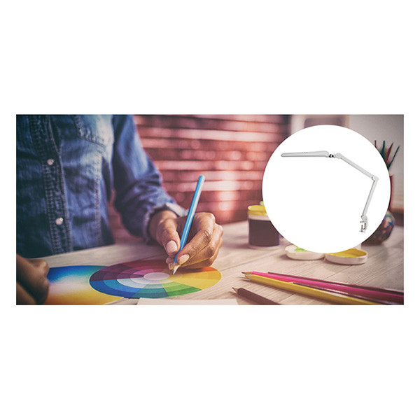 Maul Craft lampe LED pour poste de travail avec pince dimmable - blanc 8205302 402380 - 3