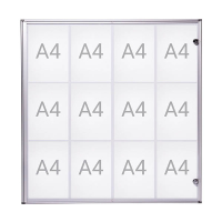 Maul Extraslim vitrine intérieure 12 x A4 aluminium 354880