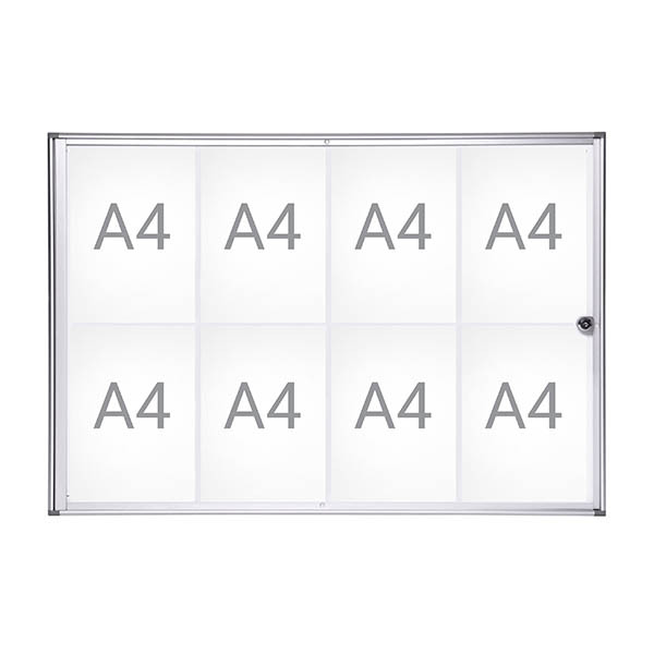 Maul Extraslim vitrine intérieure 8 x A4 aluminium 354879 - 1