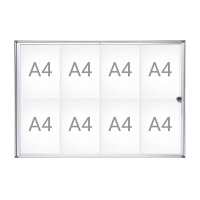 Maul Extraslim vitrine intérieure 8 x A4 aluminium 354879