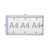 Maul Extraslim vitrine pour intérieur 3 x A4 aluminium 6820308 402393 - 1