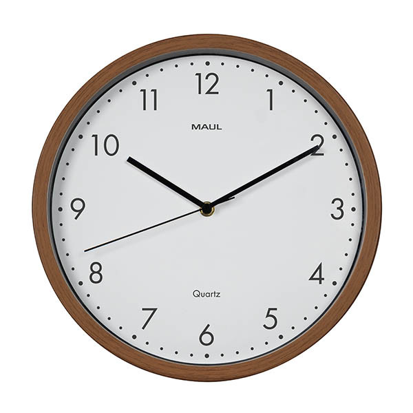 Maul Grain horloge murale en bois foncé avec cadran blanc (Ø 30 cm) 354876 - 1