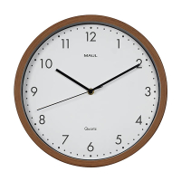 Maul Grain horloge murale en bois foncé avec cadran blanc (Ø 30 cm) 354876