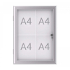 Maul MAULexcite vitrine pour extérieur/intérieur 4 x A4 aluminium 6653408 402388