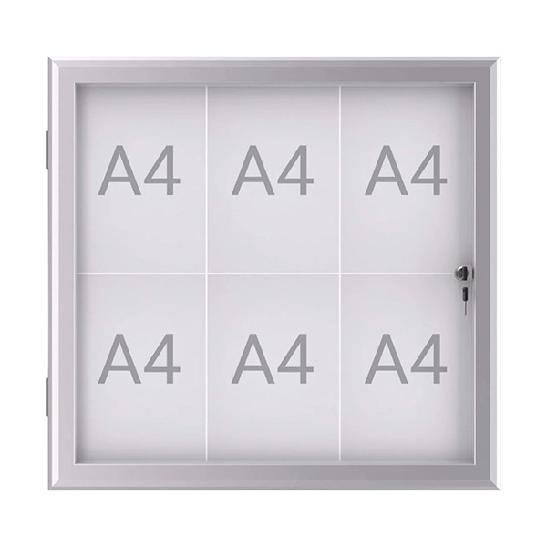 Maul MAULexcite vitrine pour extérieur/intérieur 6 x A4 aluminium 6653608 402389 - 1