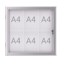 Maul MAULexcite vitrine pour extérieur/intérieur 6 x A4 aluminium 6653608 402389