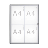 Maul MAULextraslim vitrine pour intérieur 4 x A4 aluminium 6820408 402394