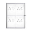 Maul MAULextraslim vitrine pour intérieur 4 x A4 aluminium