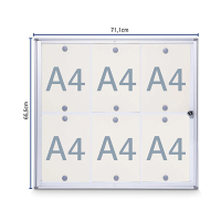 Maul MAULextraslim vitrine pour intérieur 6 x A4 aluminium 6820608 402395