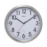 Maul MAULmove horloge murale radiocommandée en aluminium avec cadran blanc (Ø 40 cm) - gris argenté 9063108 402493
