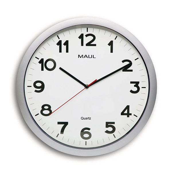 Maul MAULstep horloge murale en plastique avec cadran blanc (Ø 40 cm) - gris 9054195 402499 - 1