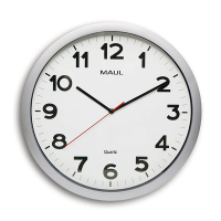 Maul MAULstep horloge murale en plastique avec cadran blanc (Ø 40 cm) - gris 9054195 402499