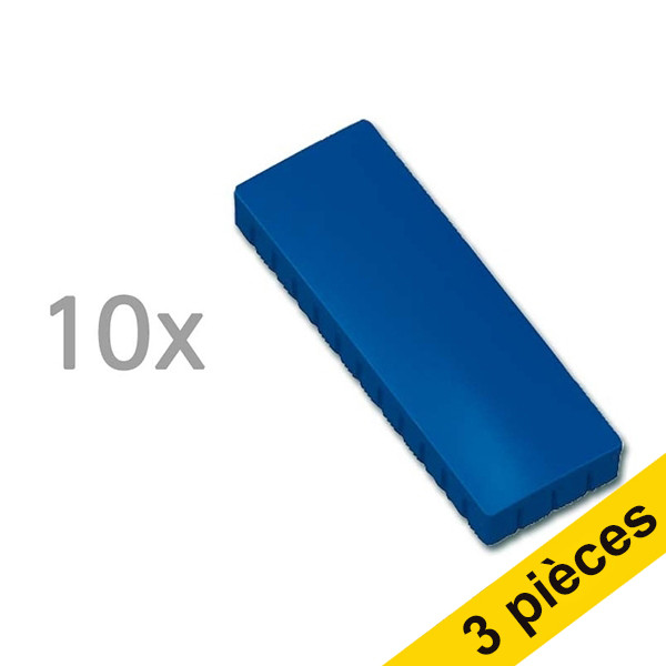 Offre: 3x Maul aimants rectangles 54 x 19 mm (10 pièces) - bleu 424827 - 1