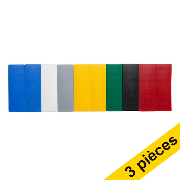 Offre: 3x Maul aimants rectangles 54 x 19 mm (10 pièces) - coloré 424830 - 1