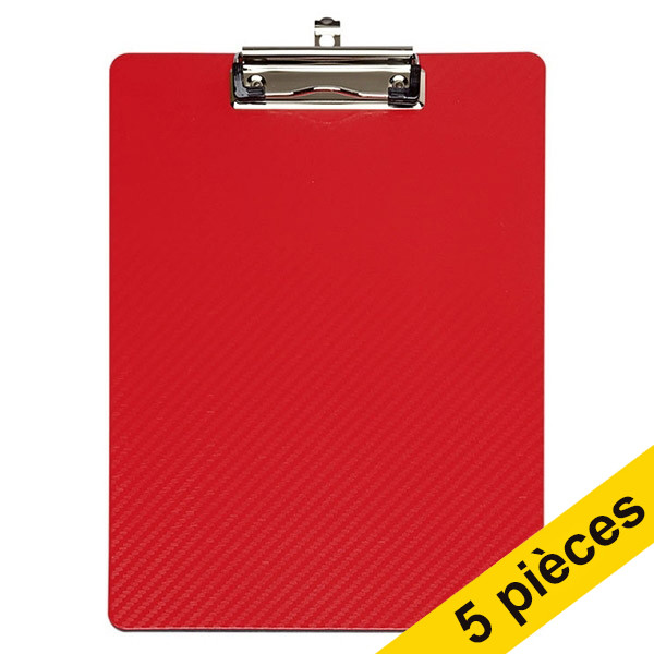 Offre : 5x Maul Flexx porte-bloc A4 vertical - rouge 402458 - 1