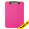 Offre : 5x Maul porte-bloc A4 vertical en plastique - rose fluo transparent 402447 - 1