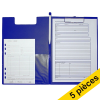 Offre : 5x Maul porte-bloc avec rabat A4 format portrait - bleu