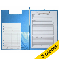 Offre : 5x Maul porte-bloc avec rabat A4 format portrait - bleu clair