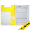 Offre : 5x Maul porte-bloc avec rabat A4 format portrait - jaune 402471 - 1