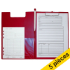 Offre : 5x Maul porte-bloc avec rabat A4 format portrait - rouge 402470 - 1