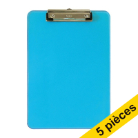 Offre : 5x Maul porte-bloc néon A4 vertical - bleu transparent