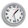 Maul Step horloge murale en plastique avec cadran blanc (Ø 20 cm) - gris