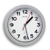 Maul Step horloge murale radiocommandée en plastique avec cadran blanc (Ø 20 cm) - gris 402498 - 1