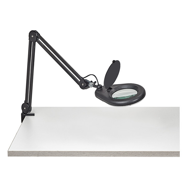 Maul Viso lampe-loupe LED avec pince de table - noir 8263490 402160 - 3