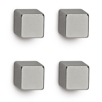 Maul aimant cube en néodyme 10 x 10 x 10 mm nickel (4 pièces) 6169296 402095