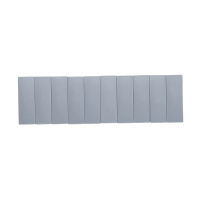 Maul aimants rectangle 54 x 19 mm (10 pièces) - gris 402406
