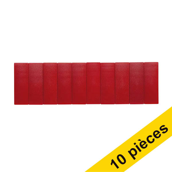 Maul aimants rectangles 54 x 19 mm (10 pièces) - rouge 402088 - 1