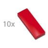 Maul aimants rectangles 54 x 19 mm (10 pièces) - rouge