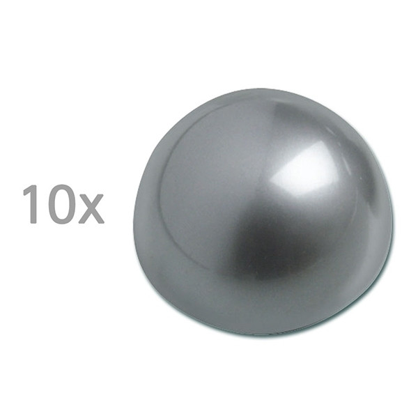 Maul boule demi-sphère magnétique 30 mm argentée (10 pièces) 6166095 402028 - 1