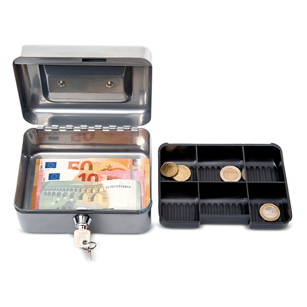 Maul caisse à monnaie en acier (15,2 x 12,5 x 8,1 cm) - argent 5610195 402104 - 2