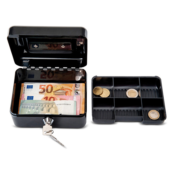 Maul caisse à monnaie en acier (15,2 x 12,5 x 8,1 cm) - noir 5610190 402008 - 2