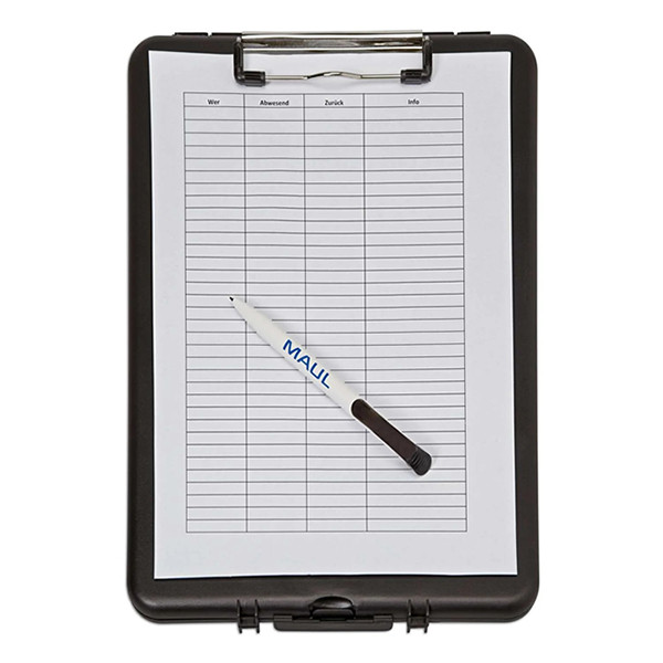 Maul porte-bloc A4 vertical avec petit compartiment de rangement - noir 2349090 402169 - 2