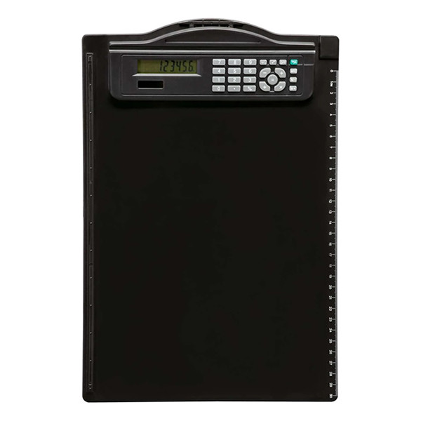 Maul porte-bloc en plastique A4 vertical avec calculatrice - noir 402317 - 1